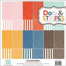 Набір двостороннього паперу Dots & Stripes Homefront 30х30 см 12 аркушів від Echo Park