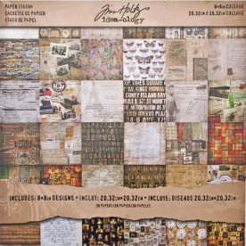 Набір двостороннього паперу Collage 20х20 см 36 аркушів від Tim Holtz