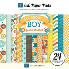 Набір двостороннього паперу All About A Boy 15х15 см 12 аркушів від Echo Park