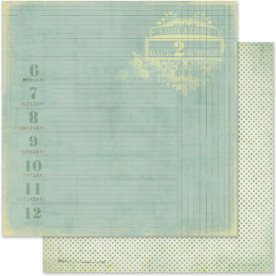 Двосторонній папір для скрапбукінгу Old School - Back 2 School 30х30 см від Pink Paislee