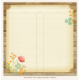 Двусторонняя бумага Like Ledger 30х30 см от My Mind's Eye