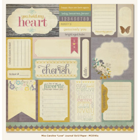 Двусторонняя бумага Love Journal 30х30 см от My Mind's Eye