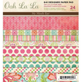 Набір паперу Ooh La La 15х15 см 12 аркушів від My Mind's Eye