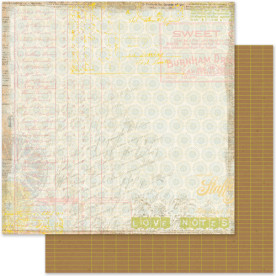Двусторонняя бумага для скрапбукинга Sweetness - Love Letters 30х30 см от Pink Paislee