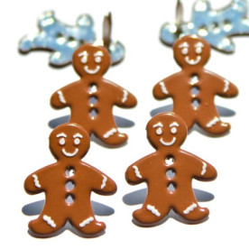 Набір брадс Gingerbread Boy від Eyelet Outlet, 12 шт