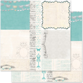 Двосторонній папір Parisian Anthology Parisian Elements 30х30 см від Pink Paislee