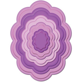 Набор ножей для вырезания Big Scalloped Ovals Large от Spellbinders