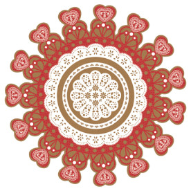 Фігурна папір для скрапбукінгу Sweetness - Paper Heart 30х30 см від Pink Paislee