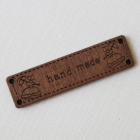 Дерев'яна бирка "Handmade" Леді розміром 6,4х1,7 см