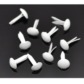 Набор брадсов для скрапбукинга белого цвета, 20 шт