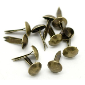 Набір брадс для скрапбукінгу бронзового кольору, 20 шт