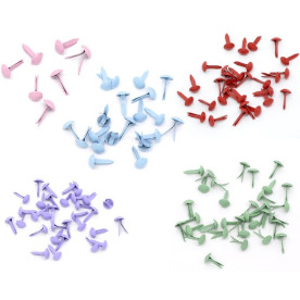 Набір брадс для скрапбукінгу різних кольорів, 20 шт