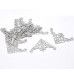 Фігурні куточки срібного кольору, 48х26 мм, 2 шт
