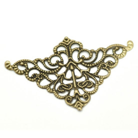 Фігурні куточки кольору античної бронзи, 50х32 мм, 2 шт