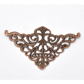 Фігурні куточки кольору червоної міді, 75х48 мм, 2 шт