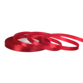 Атласная лента, рулон, #26, красный, 7 мм, 23 м