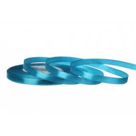 Атласна стрічка, рулон, #47, синій, 7 мм, 23 м