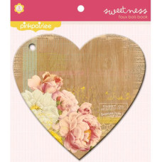 Заготівля для міні-альбому в формі серця Sweetness - Faux Bois Mini Book від Pink Paislee