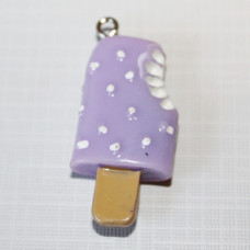 Пластиковая подвеска "Эскимо" фиолетового цвета, 44х20х11 мм, 1 шт