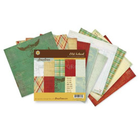 Набор бумаги для скрапбукинга Old School Paper Pad 15х15 см от Pink Paislee