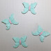 Пластиковий кабошон Метелик з візерунком блакитного кольору, 34х28 мм, 1 шт