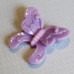 Пластиковый кабошон Бабочка с узором 2 фиолетового цвета, 34х28 мм, 1 шт