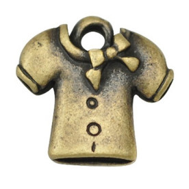 Подвеска "Блузка" цвета состаренной бронзы, 8х8 мм, 5 шт