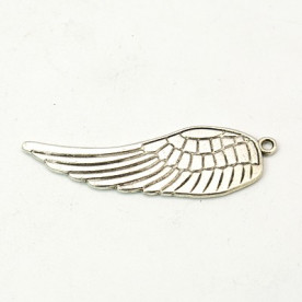 Металева підвіска "Крильце", античне срібло, 50х16 мм, 1 шт