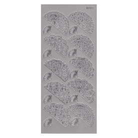 Контурні наклейки срібного кольору "Віяло" від Dovecraft