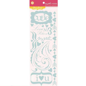Набір наклейок Sweetness - Glitter Sticker Elements 10x30 см від Pink Paislee