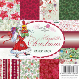 Набор бумаги Annabelle's Christmas 15х15 см 12 листов от Wild Rose Studio