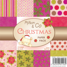 Набір паперу Milton Christmas 15х15 см 12 аркушів від Wild Rose Studio