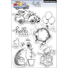 Набір акрилових штампів Hello Friend 19х13 см, Penny Black