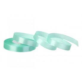 Стрічка атласна #181, м'ятний, 12 мм, 23 м