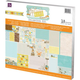 Набір Lady Bird 30х30 см 16 аркушів паперу і 2 аркуші з наклейками від Prima