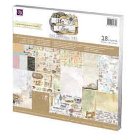 Набор Lifetime 30х30 см 16 листов бумаги и 2 листа с наклейками от Prima