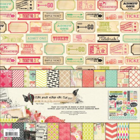 Набор Up & Away 30х30 см 12 листов бумаги и 1 лист с наклейками от My Mind's Eye