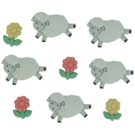 Набор пуговиц Counting Sheep от Dress It Up, 9 шт
