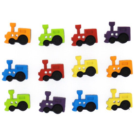 Набор пуговиц Trains от Dress It Up, 12 шт