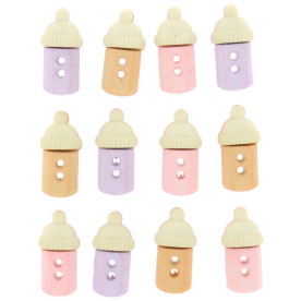 Набор пуговиц Baby Bottles Girl от Dress It Up, 12 шт