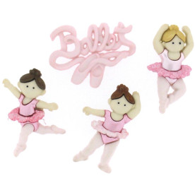 Набор пуговиц Little Ballerinas от Dress It Up, 4 шт