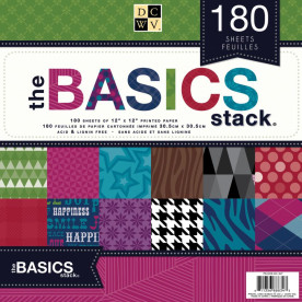 Набор бумаги The Basics Stack 30х30 см 60 листов от DCWV