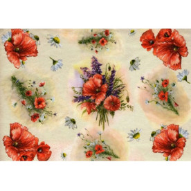 Декупажна карта "Макове поле" 44х31 см від компанії Cheap Art