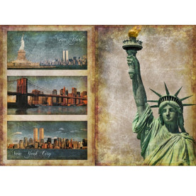Декупажная карта "Манхеттен" 44х31 см от компании Cheap Art