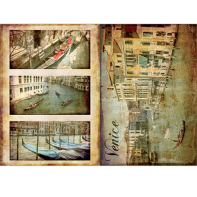 Декупажная карта "Гондольеры" 44х31 см от компании Cheap Art