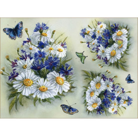 Декупажная карта "Ромашковое поле" 30х21 см от компании Cheap-Art