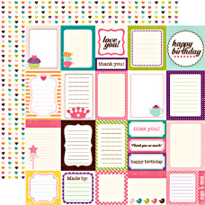 Двусторонняя бумага Journaling Cards Little Princess 30х30 см от компании Echo Park