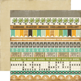 Двусторонняя бумага размер 30х30 см, Border Strips от Echo Park