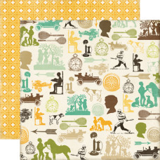 Двусторонняя бумага Vintage Boy 30х30 см от компании Echo Park