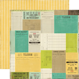 Двусторонняя бумага Tickets Please 30х30 см от компании Echo Park